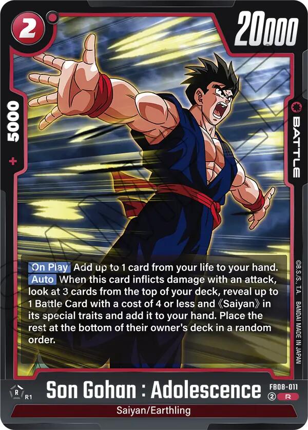 Son Gohan : Adolescence (FB08-011) [Saiyan's Pride] | Devastation Store