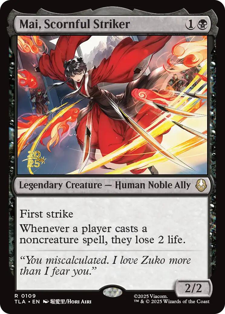 Mai, Scornful Striker [Avatar: The Last Airbender Prerelease Cards] | Devastation Store
