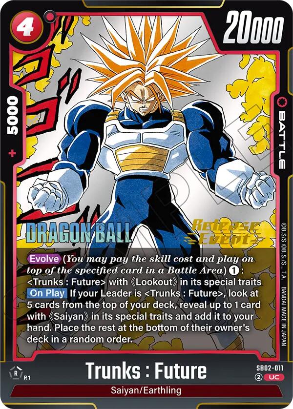 Trunks : Future (SB02-011) [Manga Booster 02 Release Event Cards] | Devastation Store