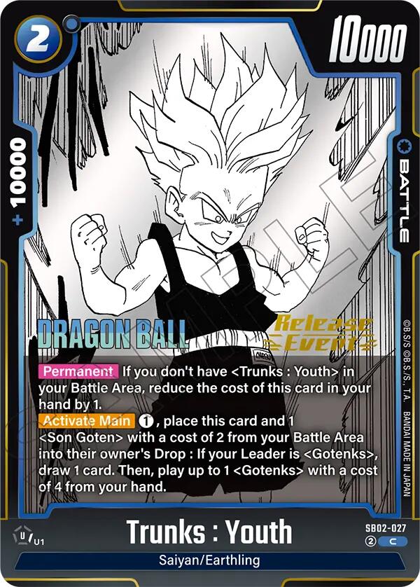 Trunks : Youth [Manga Booster 02 Release Event Cards] | Devastation Store
