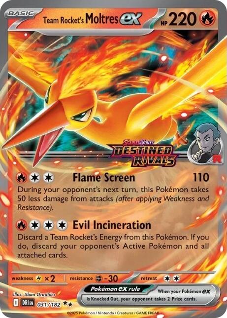 Team Rocket's Moltres ex (031/182) (Destined Rivals Stamp) [Miscellaneous Cards] | Devastation Store