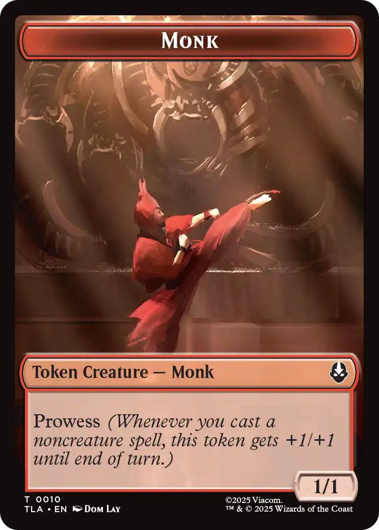 Monk // Food (0021) Double-Sided Token [Avatar: The Last Airbender Tokens] | Devastation Store