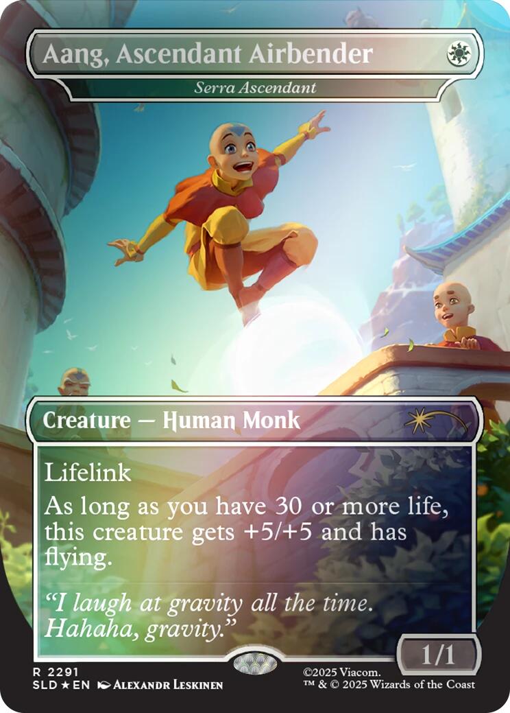 Aang, Ascendant Airbender - Serra Ascendant (Rainbow Foil) [Secret Lair Drop Series] | Devastation Store