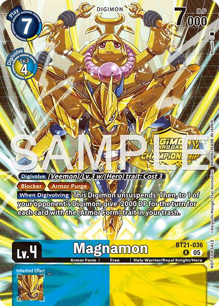 Magnamon [BT21-036] (Championship 25-26 Season 2 Tamers Pack) [World Convergence] | Devastation Store