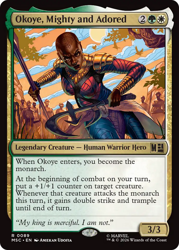 Okoye, Mighty and Adored (Surge Foil) [Marvel Super Heroes Commander] | Devastation Store