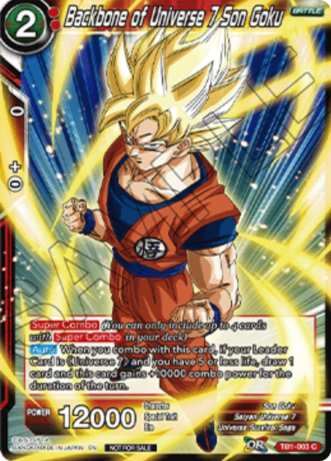 Backbone of Universe 7 Son Goku (Championship 2025 Finals Pack) (TB1-003) [Tournament Promotion Cards] | Devastation Store