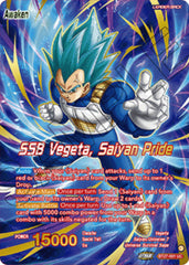 Vegeta // SSB Vegeta, Saiyan Pride (Championship 2025 Finals Alternate Art Leader Card) (BT27-001) [Tournament Promotion Cards] | Devastation Store