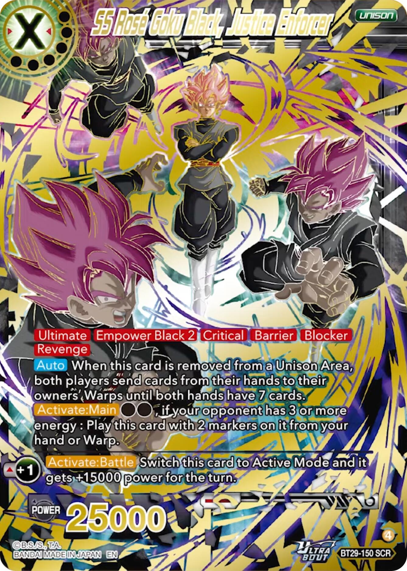 SS Rose Goku Black, Justice Enforcer (BT29-150) [Fearsome Rivals] | Devastation Store
