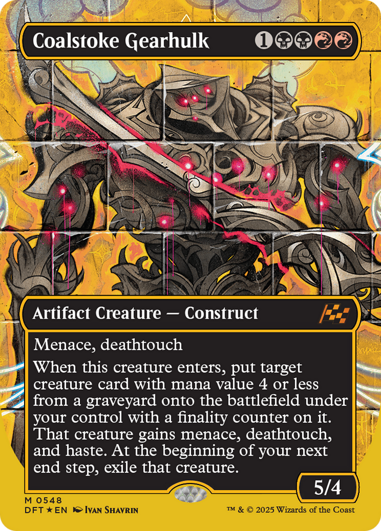 Coalstoke Gearhulk (Borderless) (First-Place Foil) [Aetherdrift] | Devastation Store
