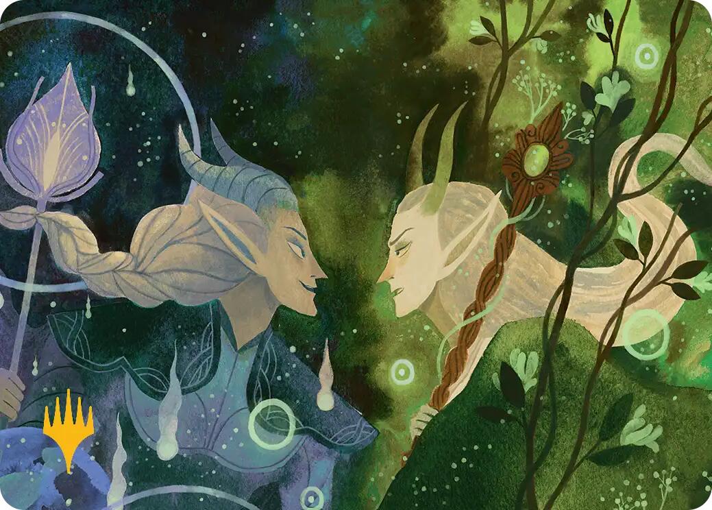 Trystan's Command Art Card (Gold-Stamped Planeswalker Symbol) [Lorwyn Eclipsed Art Series] | Devastation Store