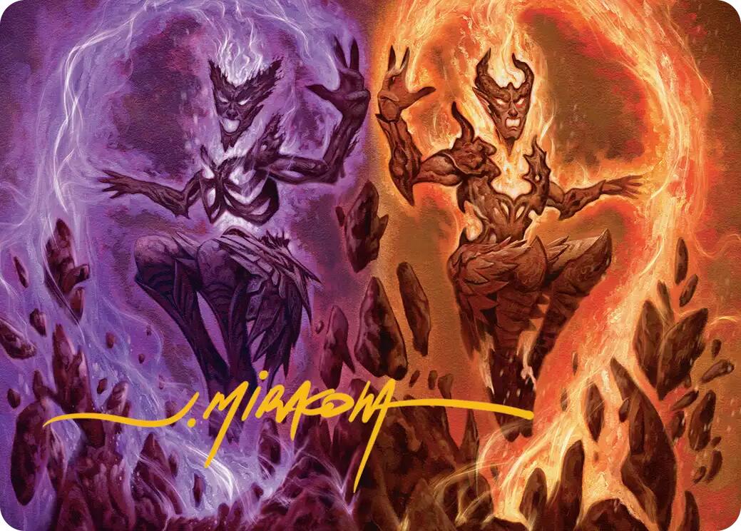 Fire Covenant Art Card (Gold-Stamped Signature) [Lorwyn Eclipsed Art Series] | Devastation Store