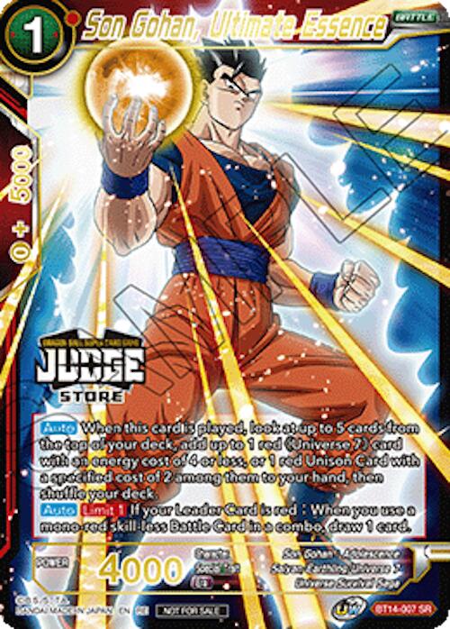 Son Gohan, Ultimate Essence (Judge Pack Vol.18) (Store) (BT14-007) [Judge Promotion Cards] | Devastation Store