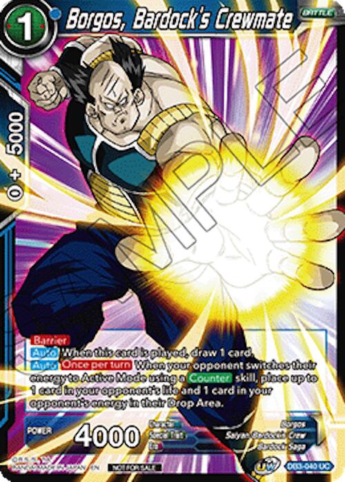 Borgos, Bardock's Crewmate (Ultra-Bout Series Tournament Pack Vol.1) (DB3-040) [Tournament Promotion Cards] | Devastation Store