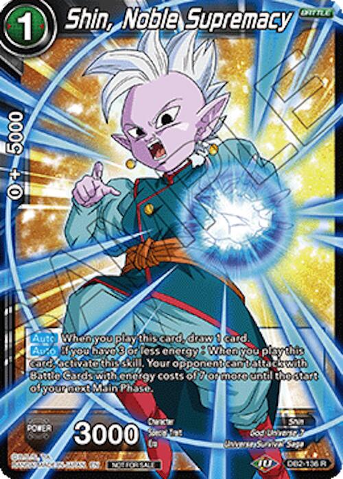 Shin, Noble Supremacy (Ultra-Bout Series Tournament Pack Vol.1) (DB2-136) [Tournament Promotion Cards] | Devastation Store