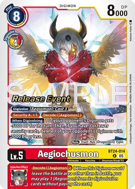 Aegiochusmon [BT24-014] [Time Stranger Release Events Cards] | Devastation Store
