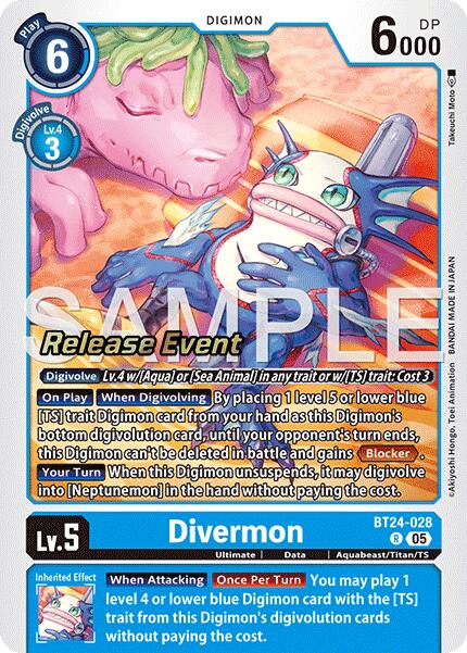 Divermon [BT24-028] [Time Stranger Release Events Cards] | Devastation Store