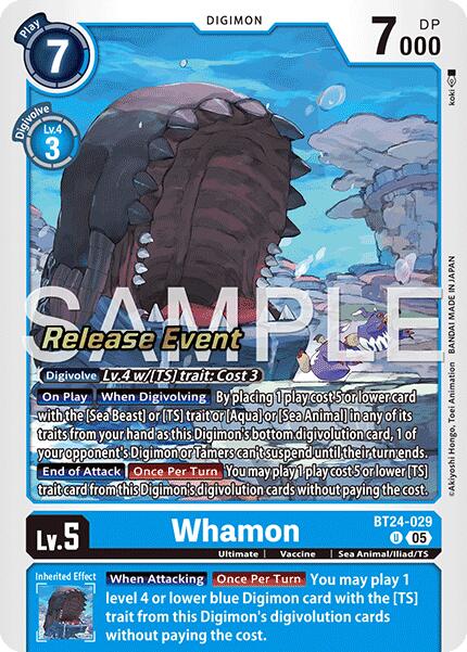Whamon [BT24-029] [Time Stranger Release Events Cards] | Devastation Store
