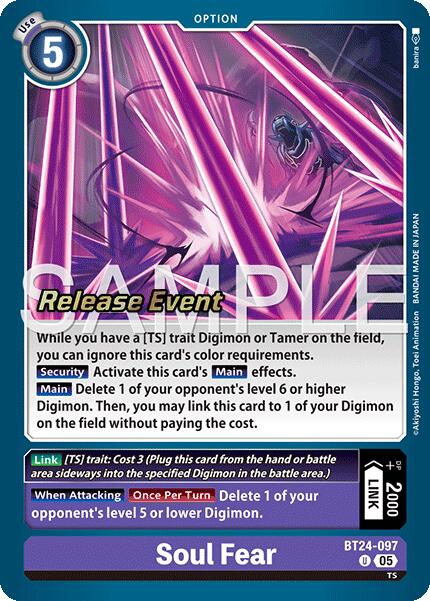 Soul Fear [BT24-097] [Time Stranger Release Events Cards] | Devastation Store