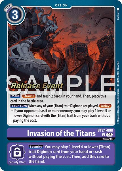 Invasion of the Titans [BT24-098] [Time Stranger Release Events Cards] | Devastation Store