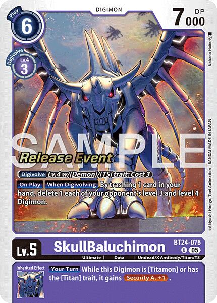 SkullBaluchimon [BT24-075] [Time Stranger Release Events Cards] | Devastation Store