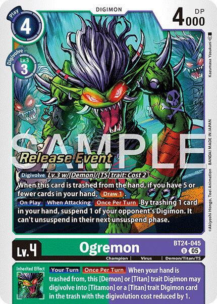Ogremon [BT24-045] [Time Stranger Release Events Cards] | Devastation Store