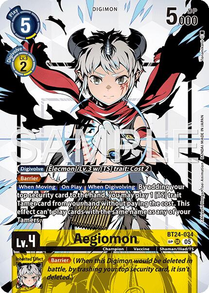 Aegiomon [BT24-034] (SP) [Time Stranger] | Devastation Store
