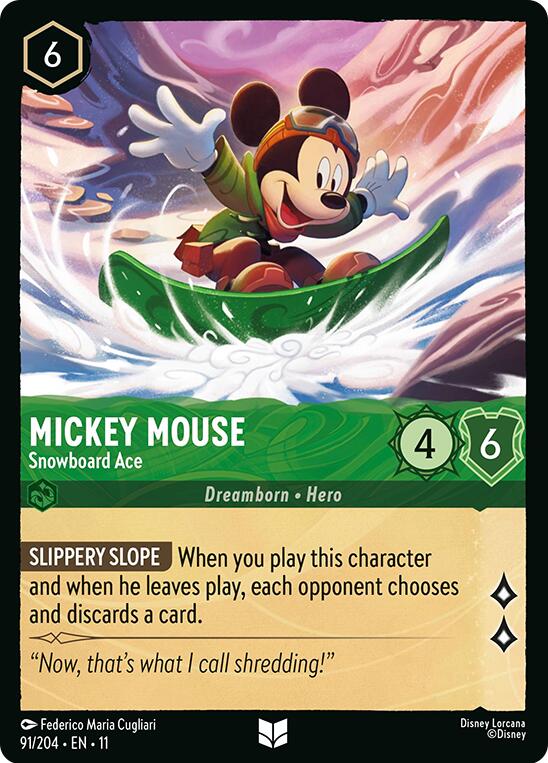 Mickey Mouse - Snowboard Ace (91/204) [Winterspell] | Devastation Store