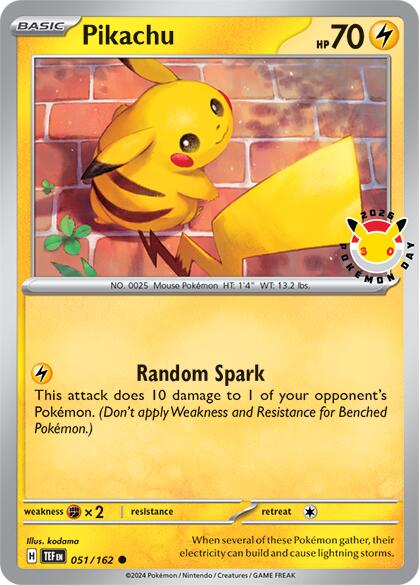 Pikachu (051/162) (Pokemon Day 2026) [Miscellaneous Cards] | Devastation Store