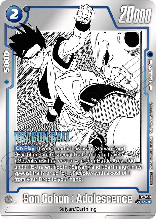 Son Gohan : Adolescence (FP-058) (Tournament Pack MANGA ver. SPECIAL) [Fusion World Tournament Cards] | Devastation Store