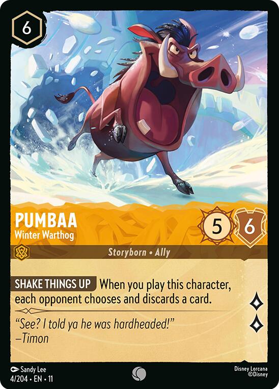 Pumbaa - Winter Warthog (4/204) [Winterspell] | Devastation Store
