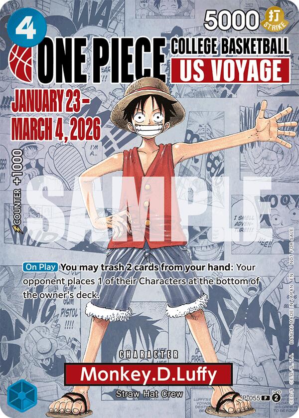 Monkey.D.Luffy (College Basketball US Voyage) [One Piece Promotion Cards] | Devastation Store