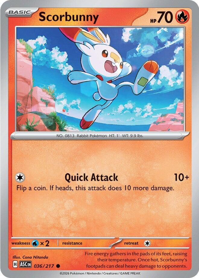 Scorbunny (036/217) [Mega Evolution: Ascended Heroes] | Devastation Store