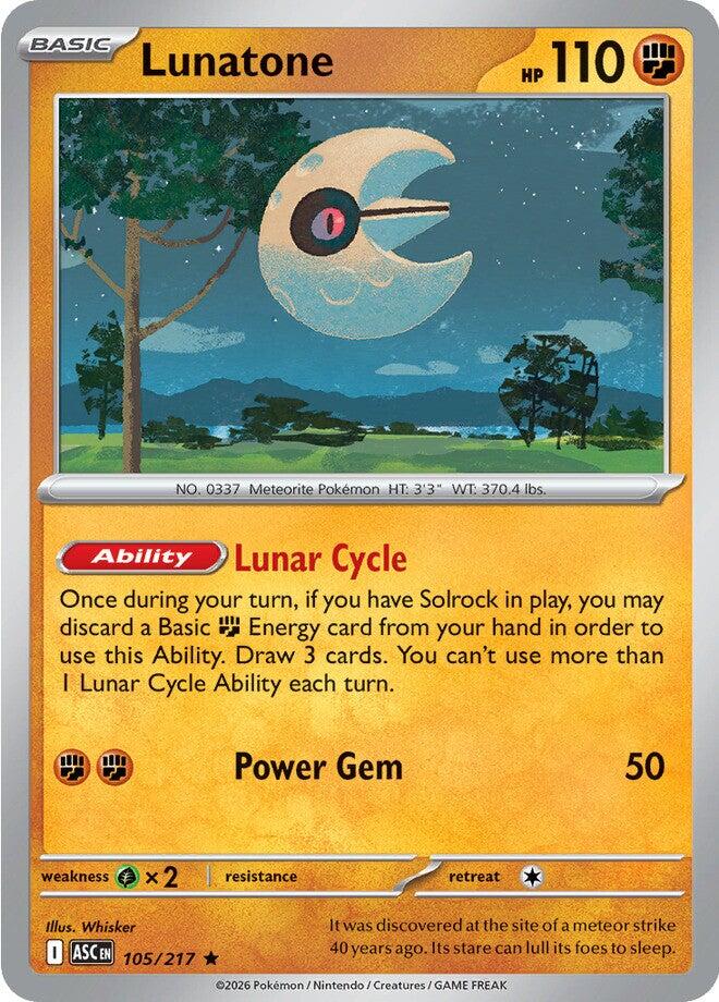 Lunatone (105/217) [Mega Evolution: Ascended Heroes] | Devastation Store