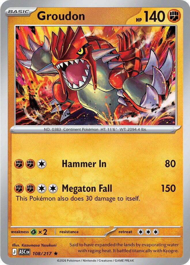 Groudon (108/217) [Mega Evolution: Ascended Heroes] | Devastation Store