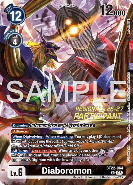 Diaboromon [BT22-064] (Regionals 26-27 Season 1 Participant) [Cyber Eden] | Devastation Store