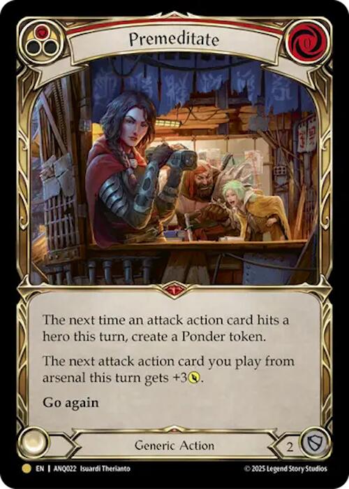 Premeditate (Red) (Gold) [ANQ022] (Compendium of Rathe - Antiquity Pack)  Rainbow Foil - Devastation Store | Devastation Store