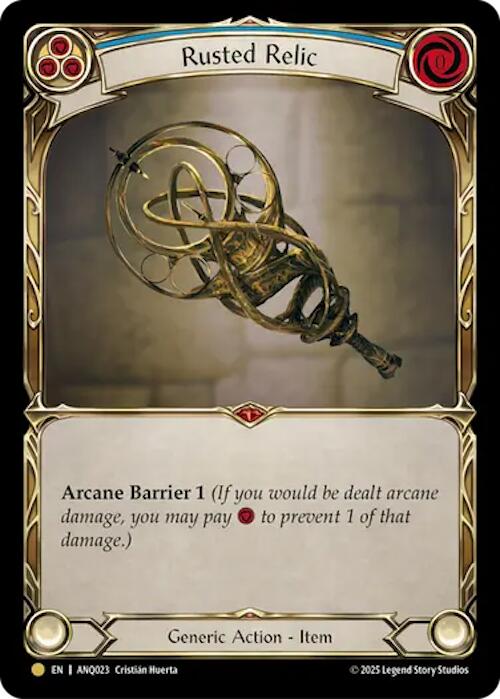 Rusted Relic (Blue) (Gold) [ANQ023] (Compendium of Rathe - Antiquity Pack)  Rainbow Foil - Devastation Store | Devastation Store