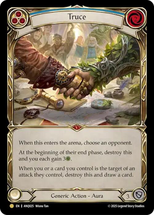 Truce (Blue) (Gold) [ANQ025] (Compendium of Rathe - Antiquity Pack)  Rainbow Foil - Devastation Store | Devastation Store