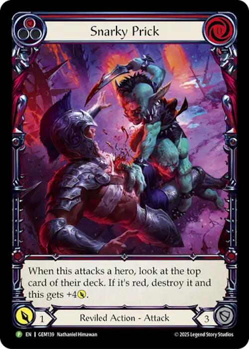 Snarky Prick [GEM139] (GEM Pack 4)  Rainbow Foil - Devastation Store | Devastation Store