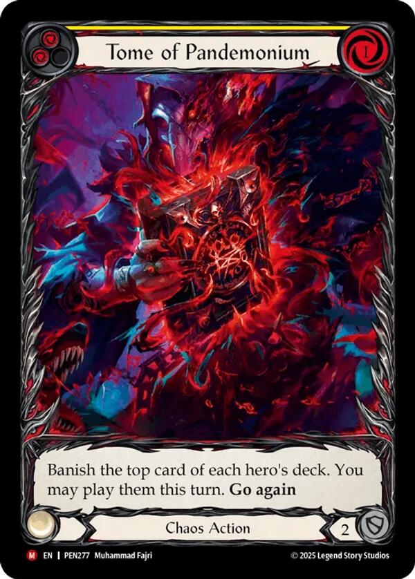 Tome Of Pandemonium (Yellow) (Extended Art) [PEN277] (Compendium of Rathe)  Rainbow Foil - Devastation Store | Devastation Store