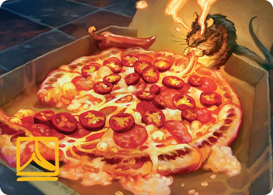 Spicy Oatmeal Pizza Art Card (Gold-Stamped Signature) [Teenage Mutant Ninja Turtles Art Series] | Devastation Store