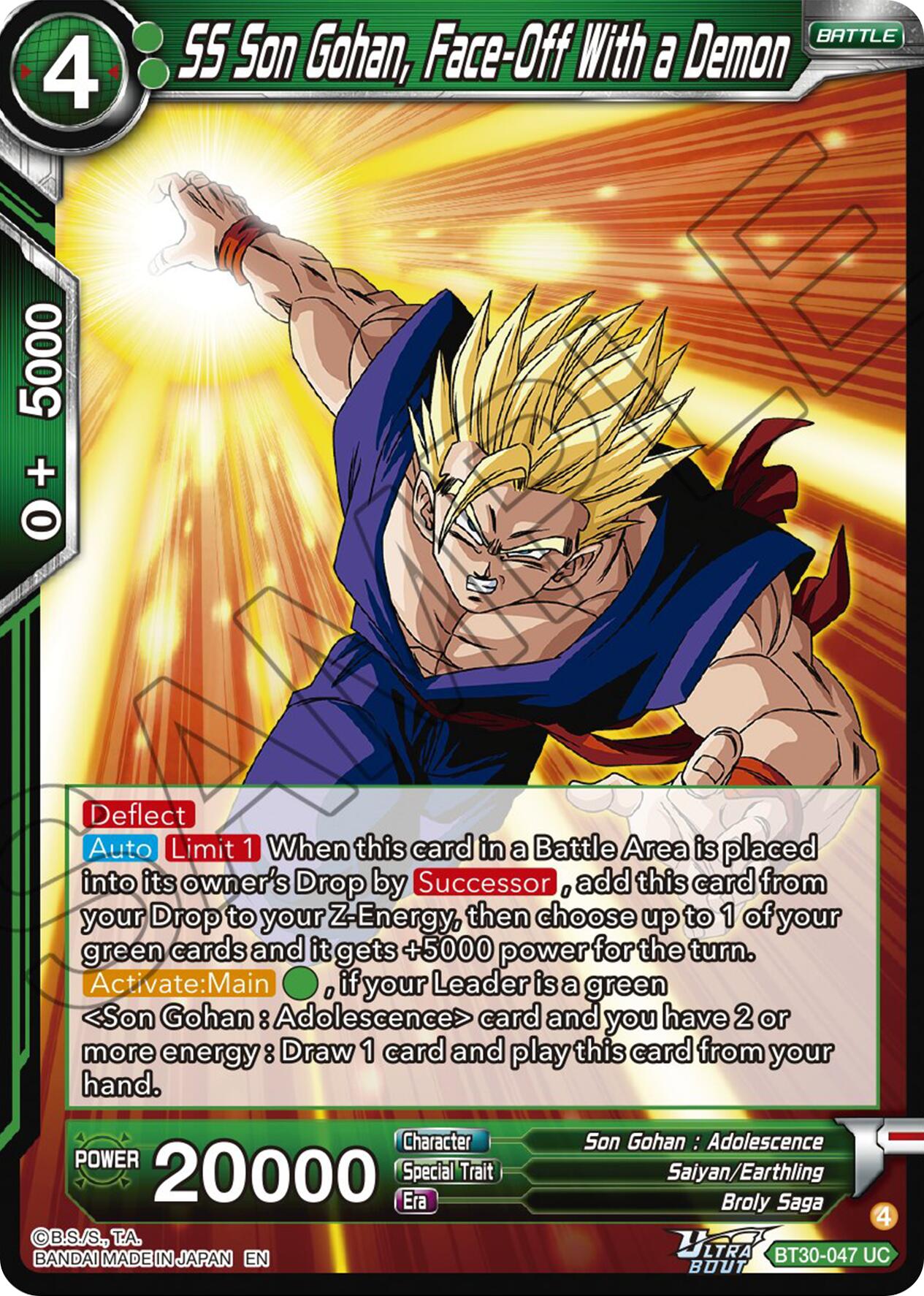 SS Son Gohan, Face-Off With a Demon (BT30-047) [Three Glorious Fighters] | Devastation Store