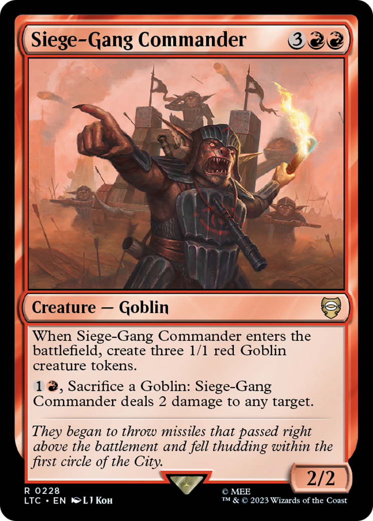 Siege-Gang Commander [The Lord of the Rings: Tales of Middle-Earth Commander] | Devastation Store