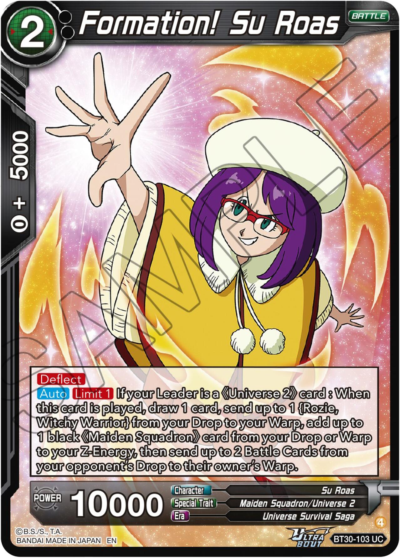 Formation! Su Roas (BT30-103) [Three Glorious Fighters] | Devastation Store