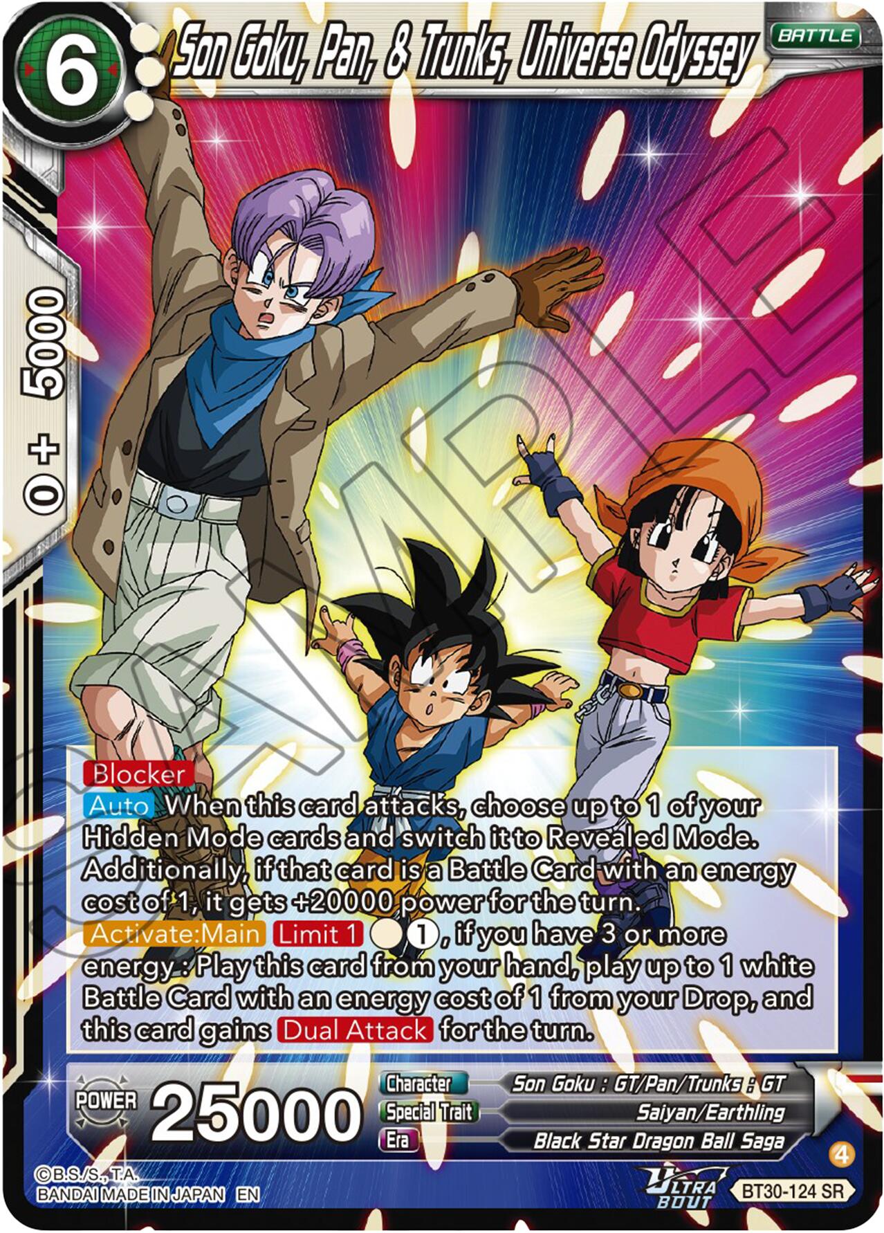 Son Goku, Pan, & Trunks, Universe Odyssey (BT30-124) [Three Glorious Fighters] | Devastation Store