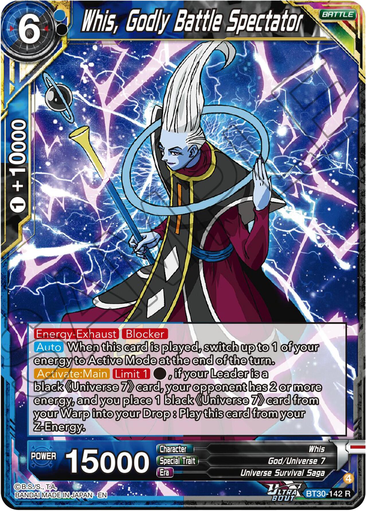 Whis, Godly Battle Spectator (BT30-142) [Three Glorious Fighters] | Devastation Store