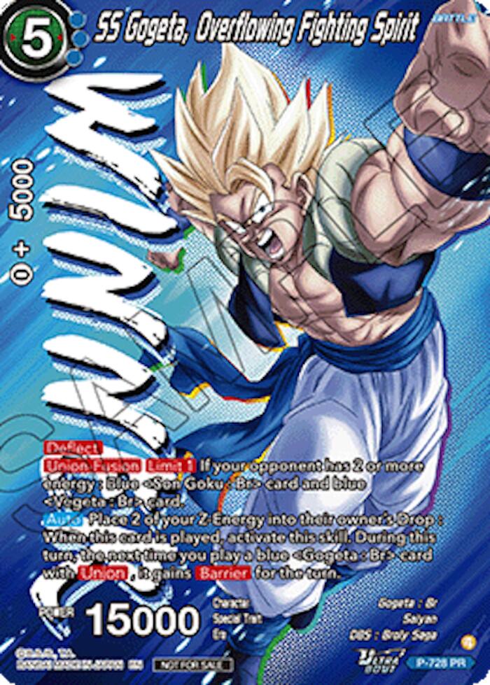 SS Gogeta, Overflowing Fighting Spirit (Ultra-Bout Series Tournament Pack Vol.2) (Winner) (P-728) [Tournament Promotion Cards] | Devastation Store