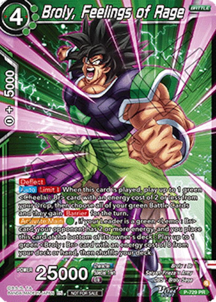 Broly, Feelings of Rage (Ultra-Bout Series Tournament Pack Vol.2) (P-729) [Tournament Promotion Cards] | Devastation Store
