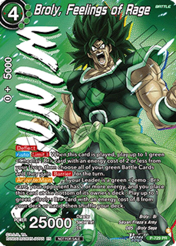 Broly, Feelings of Rage (Ultra-Bout Series Tournament Pack Vol.2) (Winner) (P-729) [Tournament Promotion Cards] | Devastation Store