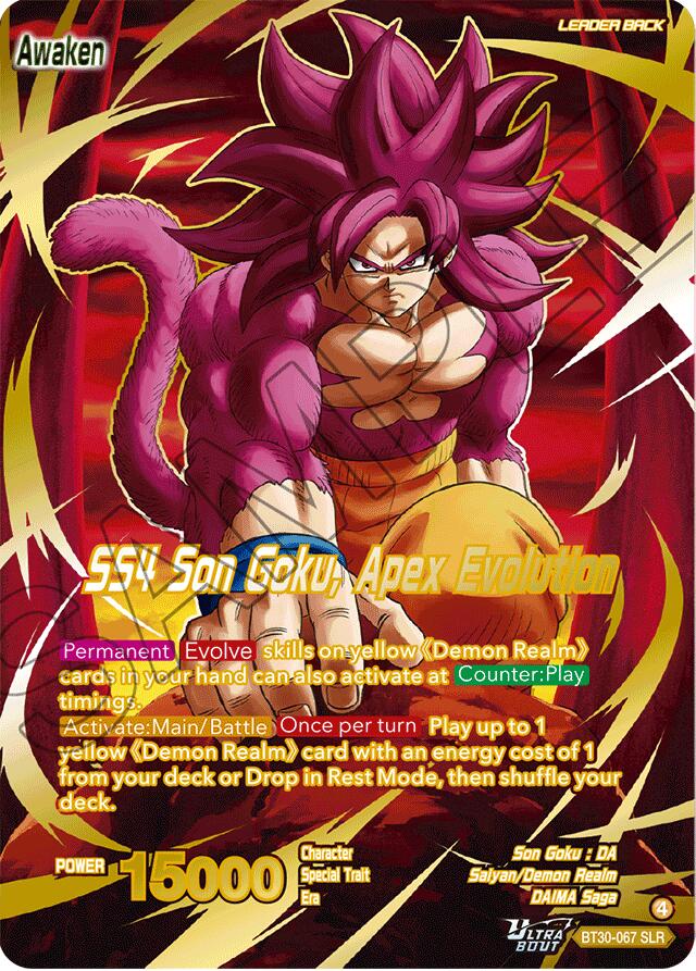 SS4 Son Goku (Mini) // SS4 Son Goku, Apex Evolution (SLR) (BT30-067) [Three Glorious Fighters] | Devastation Store